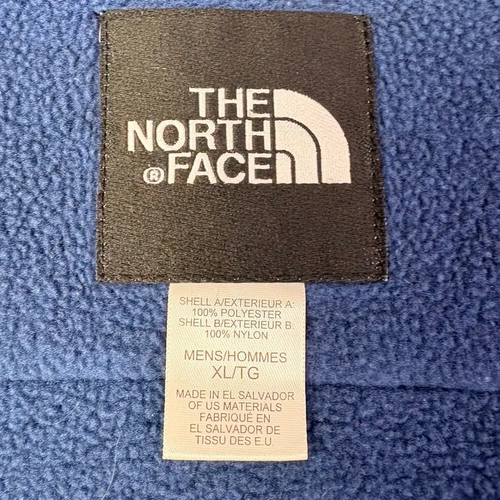The North Face Mens Fleece‎ Vest Black Blue Full Zip Pockets Size XL TG